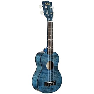 Ukuleles KALA KA-SEMB EXOTIC MAHOGANY EXOTIC BLUE + HOUSSE Soprano - Les Beatles, Paul McCartney, John Lennon, RIngo Starr, George Harrison