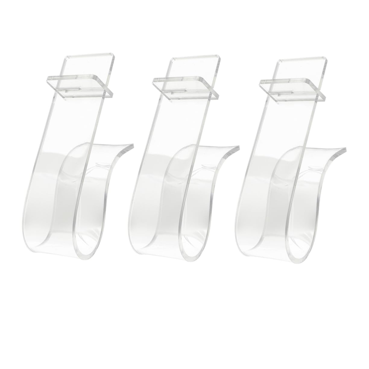 Cabilock 3pcs Acrylic Shoe Display Holder High Heel Stand for Fashion Shoes Transparent Rack for Home Store and Mall Sturdy Space Saving Design for Neat Organization