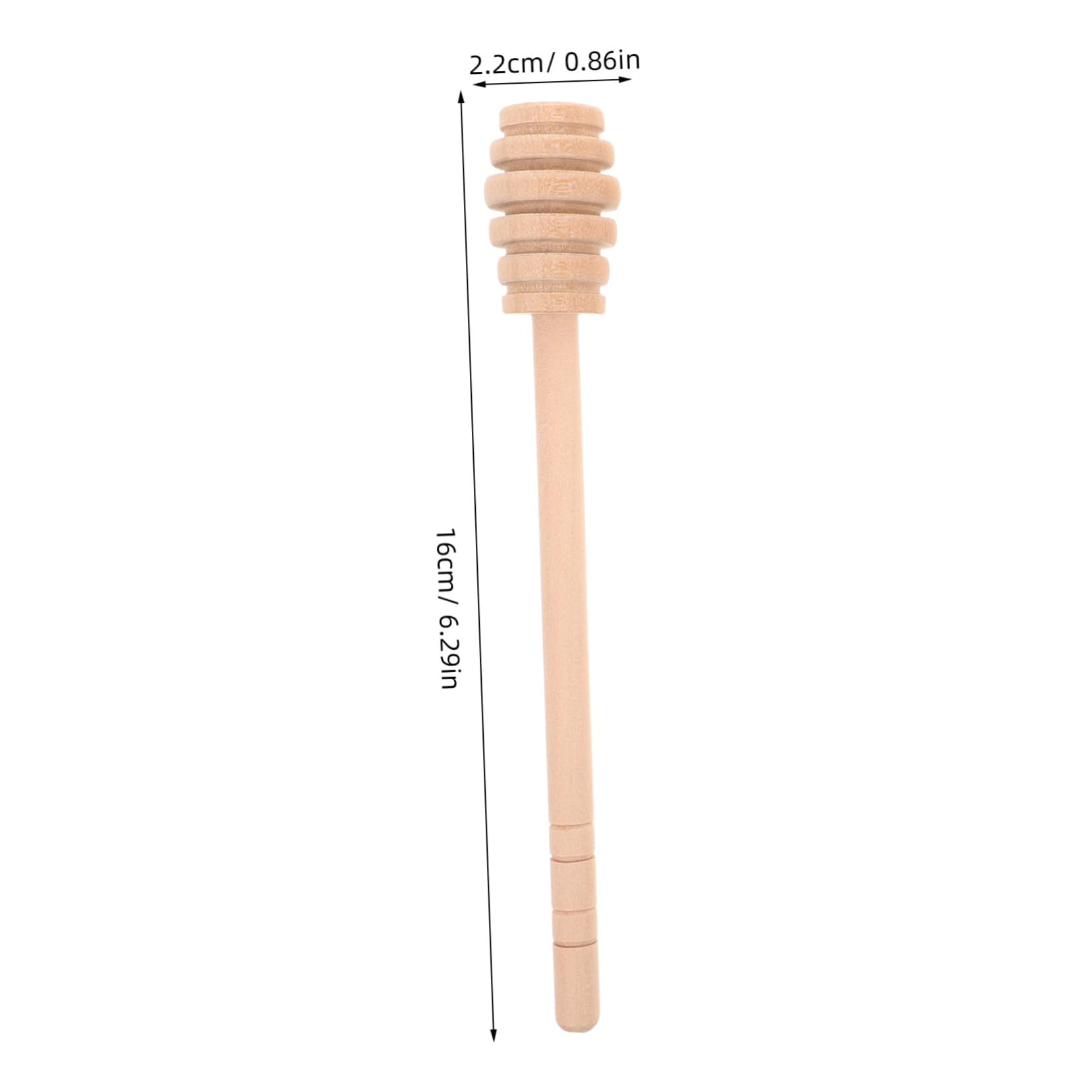 FUNOMOCYA 4Pcs Wooden Mixing Sticks for Honey Syrup and Jam Ergonomic Design for Easy Serving Kitchen Tool for Baking and Gifting