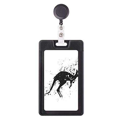 Attache badge rétractable kangourou noir et blanc pour ne plus perdre vos cartes d'accès