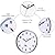 SAC SMARTEN ARTS 8" Silent Quartz Wall Clock Non-Ticking Digital Silver Wall Clocks