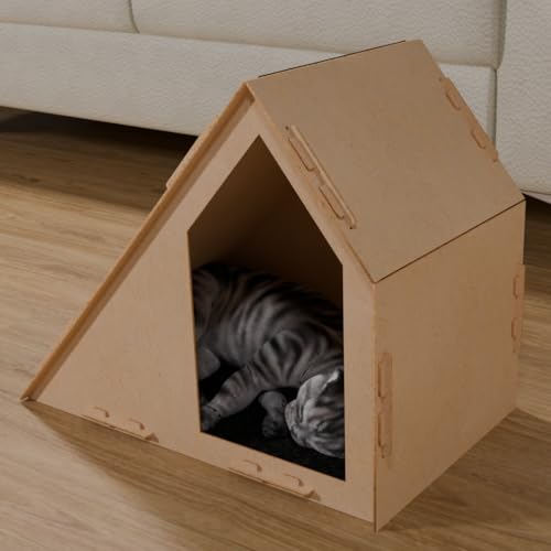 Casinha Toca Pets Arranhado De Luxo Gato Rampa Anti Estresse Confortavel