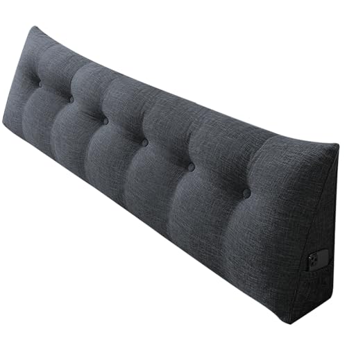 Coussin de Dossier, Coussin de Lecture pour lit et canapé, Coussin Triangulaire, Coussin Lombaire pour Le lit, Gros Coussin de tête de lit, avec Housse...