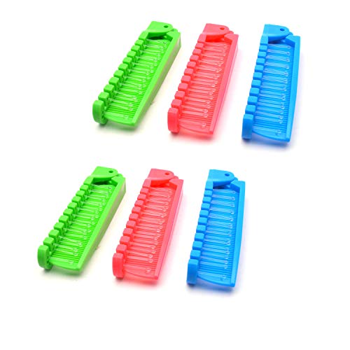 Antrader 6Pcs Portable Travel Hair Comb Brush Foldable Massage Hair Comb Anti-Static Styling Kits Folding Beauty Fine Teeth Comb Candy Color