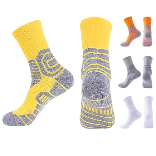 Ivedin - Pack Calcetines de Baloncesto Profesional Unisex | Media Caña, Espesor Medio, Ajustados, Transpirables, con Amortiguación y Antideslizantes | Talla Única 37-43 EU