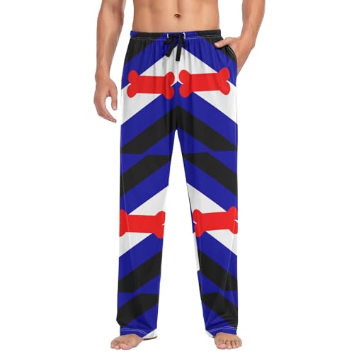 Men's Pajama Bottoms Soft Pajama Pants Elastic Waist Sleep Bottoms Jogger Lounge Straight Pants with Pockets4