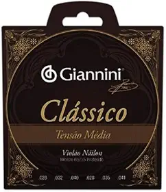 Encordoamento Violão Nylon Giannini Genwpm Tensão Média Orig