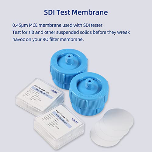 Image of MCE Membrane Filters, 47mm, 0.45 m, Hydrophilic, 100PCS | Mixed Cellulose Esters Disc Filters, Non-sterile, pH 4-8, For aqueous /organic filtration, particle analysis & water testing