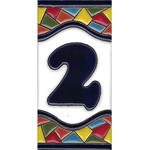 House Number. Address Numbers & plaques. House Signs. Door Numbers. Ceramic Letters and Numbers. Handmade (Number Two"2") Cover