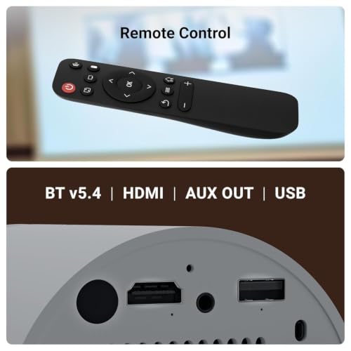 Image of PixaPlay 73 Android Smart Projector, 720p Native, Support 4K, OTT Apps (Netflix, PrimeVideo, Hotstar), 200 Rotatable, 3700 Lumens, Auto Keystone, Miracast, 3W Speaker, 130 inch Screen, WiFi|BT