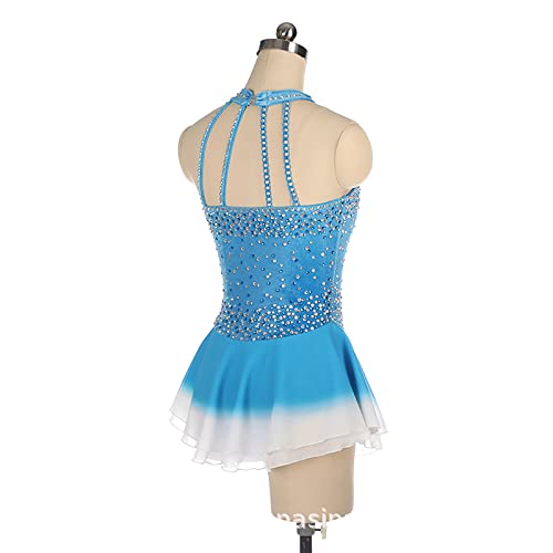 Body Para Crianças Meninas Patinação Artística No Gelo Feminino Adulto Brilhante Com Strass Sem Mang