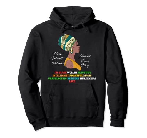 Americanos negros Melanin afroamericano BHM Negro Historia Sudadera con Capucha