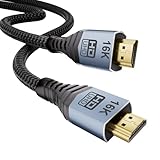 MOPOCHG 16K 10K 8K HDMI 2.2 Kabel 1.5m, 96Gbps Ultra High Speed HDMI Kabel für PS5 Gaming hdmi 2.1 Kabel 16K@60Hz, 8K@240Hz, 4K@480Hz, eARC, Dynamic HDR10, Dolby Atmos, HDCP 2.3 für Fire TV, Laptop