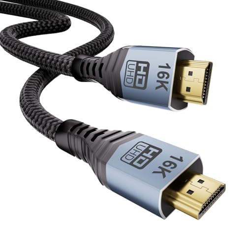 MOPOCHG 16K 10K 8K HDMI ARC/eARC Cable 2.2 for Soundbar 5FT/1.5M 16K@60Hz 8K@240Hz 4K@480Hz High Speed HDMI Cord for Home Theater 96Gbps Dolby Atoms DTS:X for PS5 Laptop Monitor Roku TV