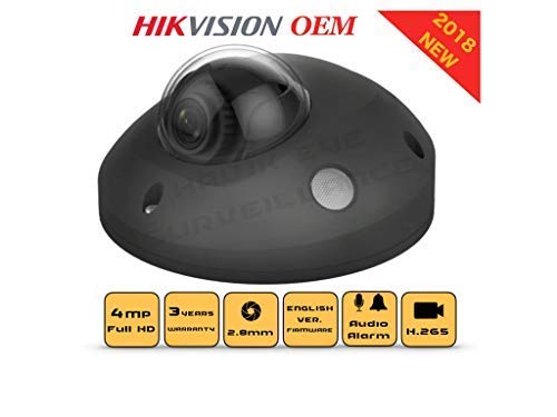 4MP PoE Security IP Camera - Mini Dome,Indoor and Outdoor,Wide Angle 2.8mm Lens,Built