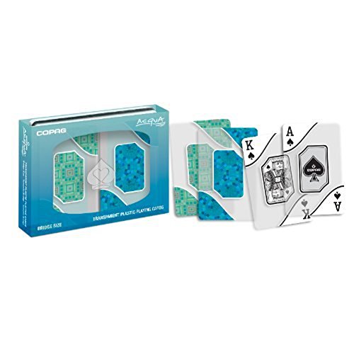 Naipes COPAG Acqua Transparent tamaño Bridge miniatura 2