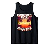 Photo Gallery stile retrò anni 80 huntington beach california palm tree surf canotta Photo Gallery stile retrò anni 80 huntington beach california palm tree surf canotta