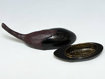 乾漆　小さな茄子香合　(茶箱に) 栗山園オンライン通販部 / 【出物】 乾漆茄子香合 中川正斉
