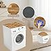 Washer Dryer Top Cover Mat, Non-Slip Laundry Room Decor, Laundry Room Kitchen Appliance Decor Protector Size 23.6x19.7in
