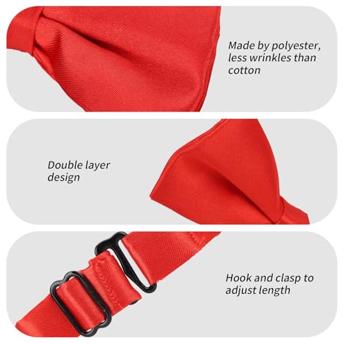 Kids Bow Tie, Classic Solid Color Pre-Tied Bow Tie Adjustable Neck Bowtie for Boys Wedding Parties3