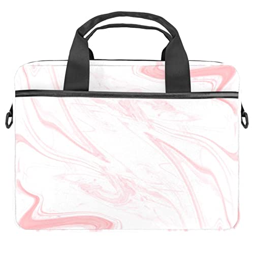 Maletín maleta para laptop de 14.5 pulgadas ligero anticaídas con diseño mármol rosa