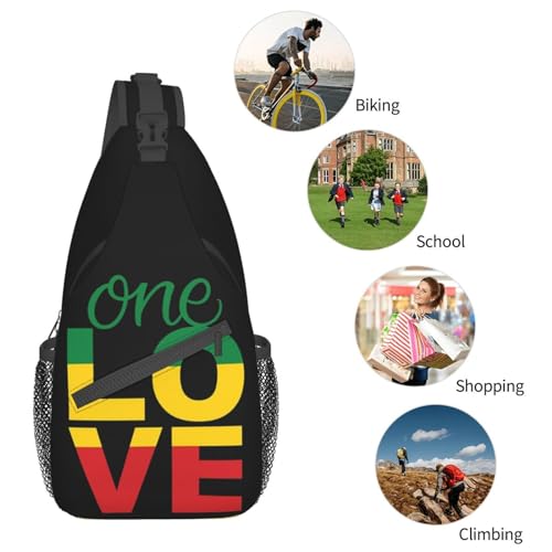 Bolso Crossbody Ajustable Rasta Reggae para Senderismo miniatura 6