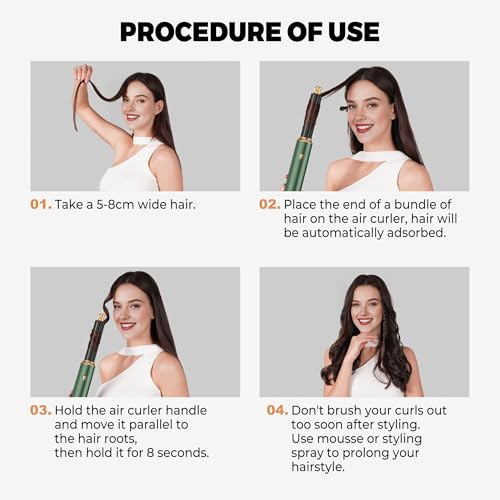 Image of OKWRAP 5-in-1 Hot Air Styler & Blow Dryer Brush Set - 700W Gentle Temperature Hair Multi-Styler with Auto-Wrap Curlers & Round Brush for Fine, Thin, or Damaged Hair, 100-120V US Outlet Only