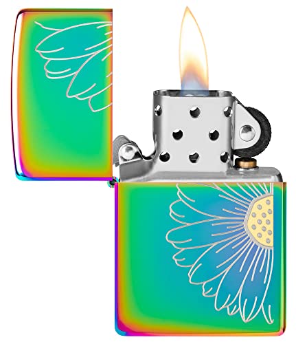 Image of Zippo Unisex-Adult Flower Lighters, Multi Color Two Tone Daisy