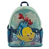 Loungefly Disney Mini Backpack, The Little Mermaid Sidekicks, Flounder Sebastian