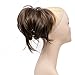 Onedor 12 Inch Adjustable Messy Style Ponytail Hair Extension Synthetic Hair-Piece with Jaw Claw (10#)