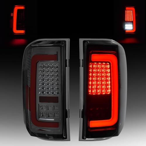 OKSIWA LED Tail Lights for 2007-2013 Chevy Silverado, Smoked Lens,Cshaped by OKSIWA - Used condition - US$100.50