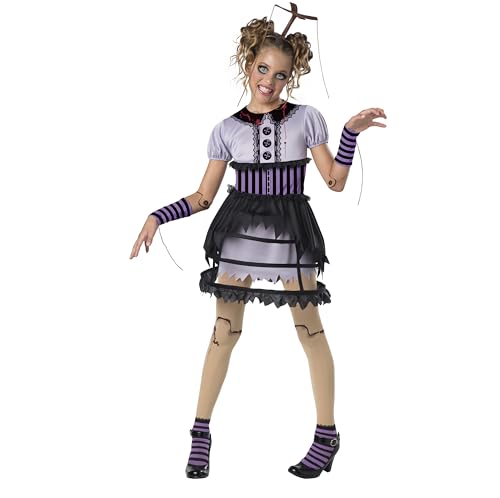 Costume de marionnette fracturée multicolore InCharacter en taille L pour adulte