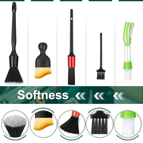 Fitosy 231212-0808-1 Car Detailing Brushes Duster Cleaning Kits, Soft Hair Dashboard Air Vent Crevice Dusting Detail Cleaner Interior Accessories Tools thumb #1