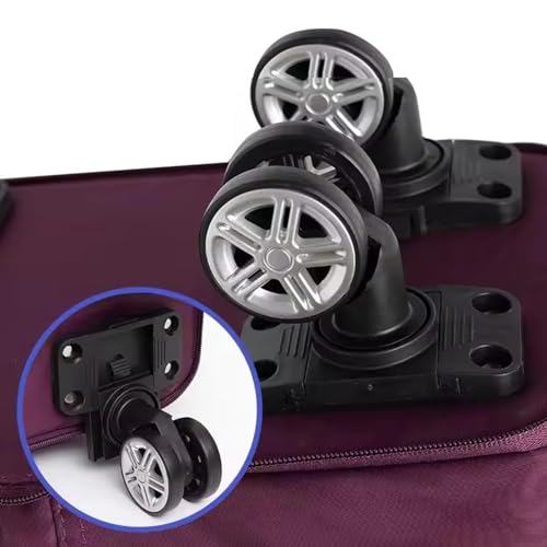 Image of Rolling Duffle Bag with Wheels, Expandable Foldable Travel Duffle Bag with Telescopic Handle, Portable Wheeled Luggage Bag for Travel, Lightweight Foldable Suitcase Bag for Men & Women (Maroon)