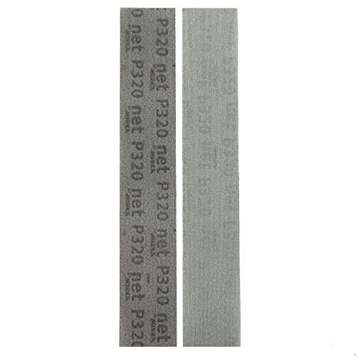 BONOCO Sandpaper 400 * 70 MM Mesh Sanding Disc Sandpaper 80-320 Grit Hook Loop Dust-Free Anti-Blocking For Car Paint Metal Finishing Polishing,320 Grit,15 Pcs