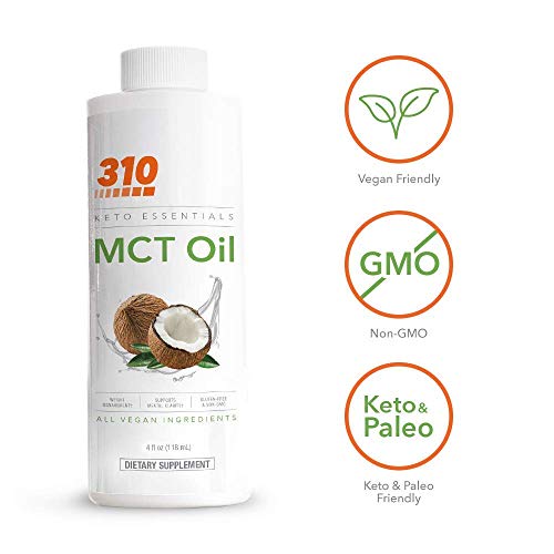 Vegan Organic Plant Protein Powder And Meal Replacement Shake With Shaker Cup, 2 Oz Mct Oil And 5 Pc Resistance Band Set - By 310 Nutrition - Keto And Paleo Friendly (Chocolate) #TOP3