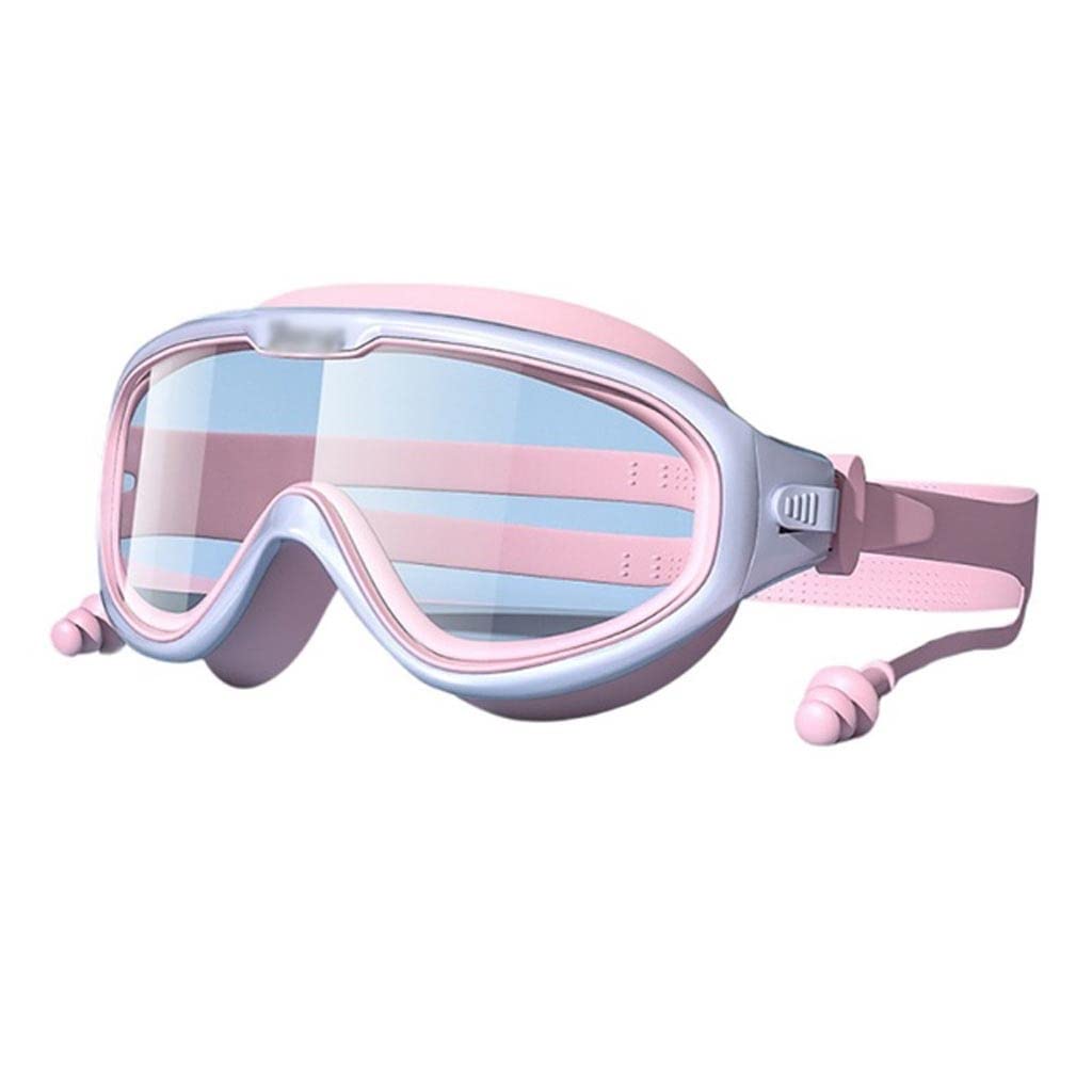DFrywdgSEY swimming goggles, Children's Swimming Goggles Waterproof and Anti-fog Big Frame Earplugs Set