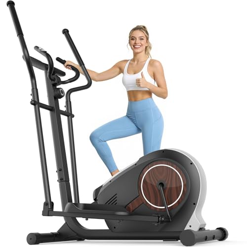 Image of ANCHEER Elliptical Exercise Machine for Home, Ultra-Quiet 15dB Magnetic Elliptical Trainer, 14 Resistance Levels, 15.5 inch Stride, 500 LB Capacity, Real-Time Workout Tracking Monitor, 95% Pre-Assembled