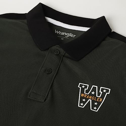 Image of Wrangler Men's Solid Green Polo T- Shirt