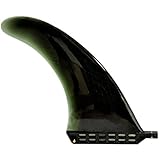 20cm センターフィン Soft ソフトフレックス 8" for ロングボード SUP パドルボード saruSURF Safety Flex (ねじ無し) (ブラック)