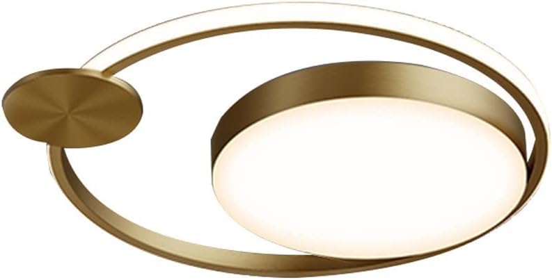 Lustre encastré pour salle d'eau et couloir - Plafonnier LED ultra-mince doré VES 1,5 pouce