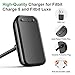 AK 2Pack Charging Cable Compatible with Charge 6/Charge 5/Luxe, Replacement USB Charger Cradle Dock Adapter with Reset Button Compatible with Charge 6/Charge 5/Luxe Smartwatch,50cm+100cm