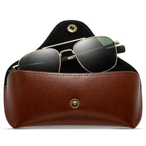 SUNGAIT Militarily Aviator Sunglasses for Men: Classic Square Army Pilot Style Polarized Shades with Upgraded Spring Hinge2