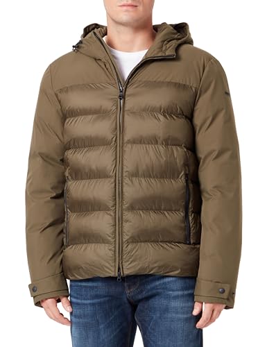 Veste homme Geox M Sapienza de qualité supérieure en nuance olive ni