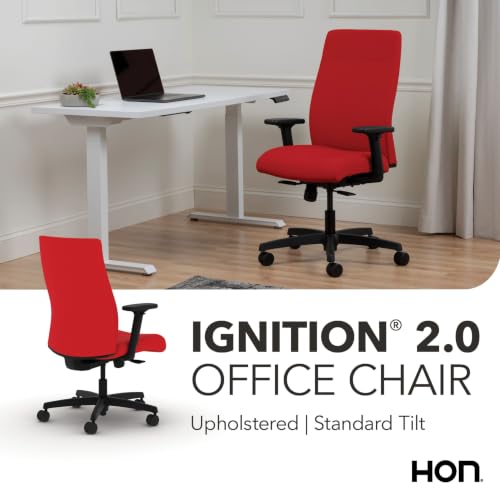 Image of HON Ignition 2.0 Ergonomic Office Chair, Lumbar Support, Desk Chair, Ruby