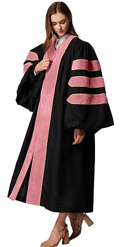 Image of MyGradDay Unisex Deluxe Graduation Doctorate Robe with Gold Piping Available for Customization
