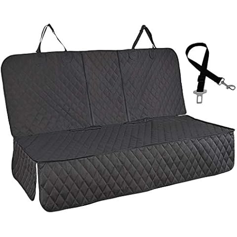 Honest Dog Car Seat Covers, Dog seat Cover with Side Flap for Cars, Trucks, and Suv's - Waterproof & Nonslip Pet Seat Cover for Backseat(Black, 61”W x 51”L) Cover