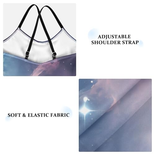 senya Girls Swimsuits Pink-Blue Starry Sky One-Piece Swimwear Quick Dry Girls Bathing Suits for 3 Years Old3