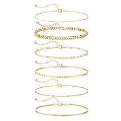 6Pcs Gold Bracelets D