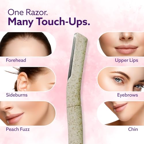 Image of AGARO Elite Face Razor for Women (Pack of 3) | Reusable Shaver for Facial Hair, Chin, Upper Lip & Eyebrow Shaping | Dermaplaning Tool